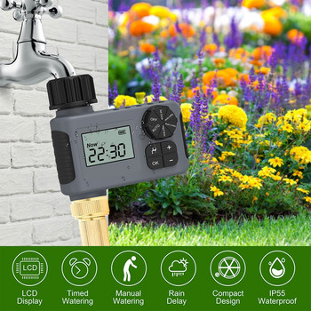 Нов градински автоматичен таймер за вода, програмируем LCD цифров контролер за външен маркуч, интелигентна напоителна система за синхронизиране