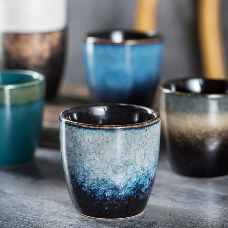 200ml Uued kohvitassid Keraamilised kruusid Õlle Teekruus Viski Klaas Jooginõutass Keraamiline Latte kohv