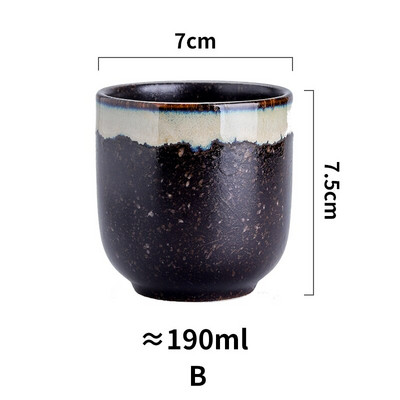 RHE 110-205 ml Šalice za kavu Keramičke šalice Pivo Šalica za čaj Whisky Staklena šalica za posuđe Keramička latte specijalizirana kava velikog kapaciteta