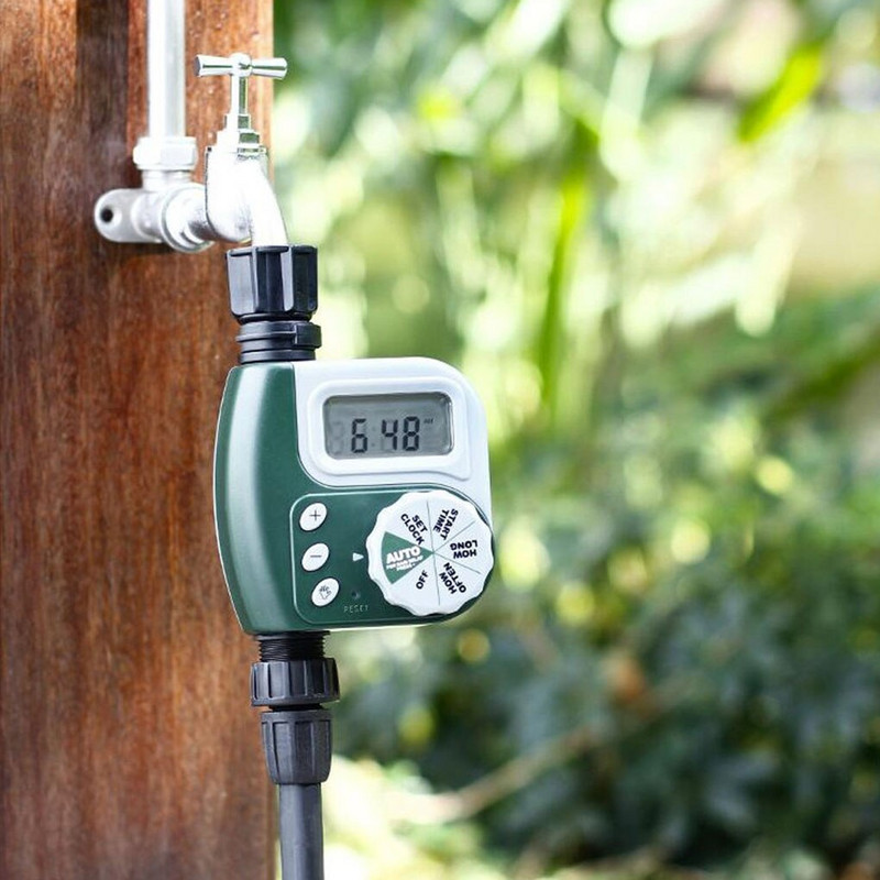 1 Outlet Kert Automatikus öntözési időzítő Digitális tömlő csaptelep Öntözésvezérlő Állítható növényi öntöző locsoló időzítő