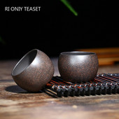 2 db/készlet Authentic Yixing Purple Clay teáscsésze kézzel készített meditációs csésze utazási teástál Pu'er mester teáscsésze kínai teás készlet 80ml
