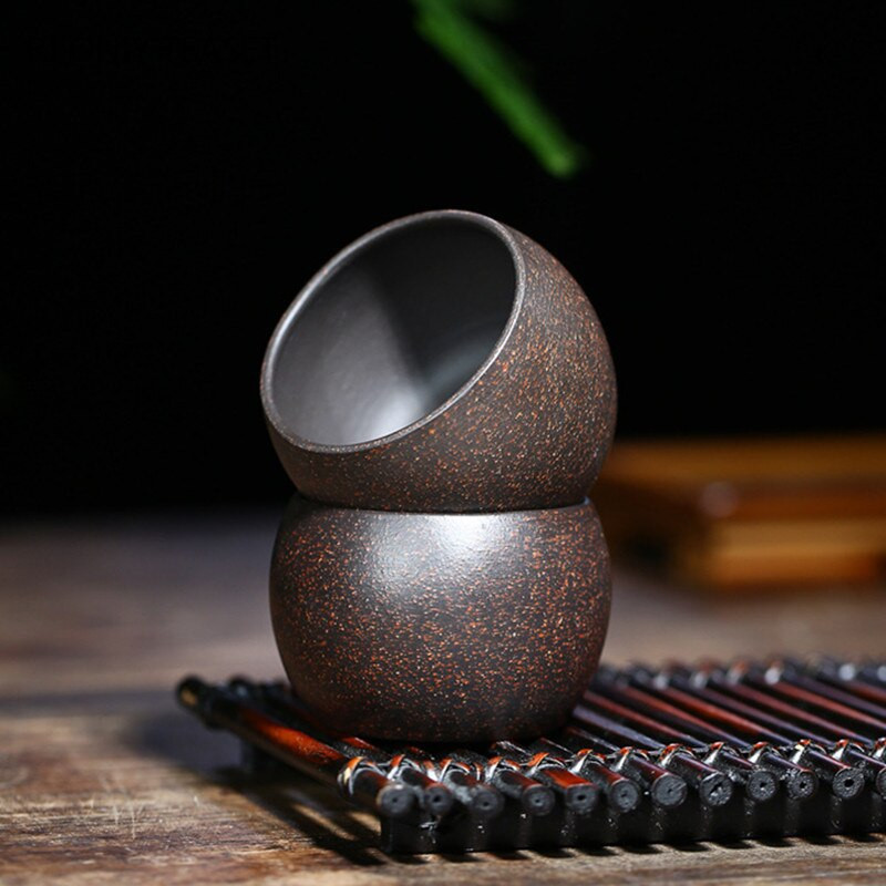 2 db/készlet Authentic Yixing Purple Clay teáscsésze kézzel készített meditációs csésze utazási teástál Pu'er mester teáscsésze kínai teás készlet 80ml