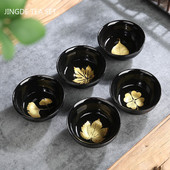 Hagyományos kemencecsere kerámia teáscsésze Kézzel készített teástál kínai butik teáskészlet Kiegészítők Master Cup Hordozható személyes csésze