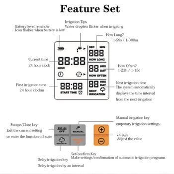 Таймер за напояване Автоматичен дворен градински клапан Напоителен клапан за домашна градина Таймер за вода Устройство за контрол на водата Интелигентен контрол