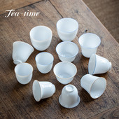 Boutique Sweet White Porcelán teáscsészék Thin Tire Master Cup egytálka kis teáscsésze Kung Fu tea teakóstoló boros ital