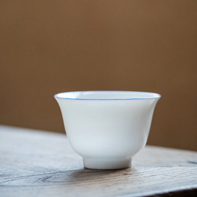Boutique Sweet White Porcelán teáscsészék Thin Tire Master Cup egytálka kis teáscsésze Kung Fu tea teakóstoló boros ital