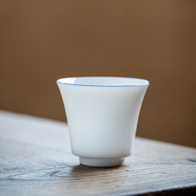Boutique Sweet White Porcelán teáscsészék Thin Tire Master Cup egytálka kis teáscsésze Kung Fu tea teakóstoló boros ital