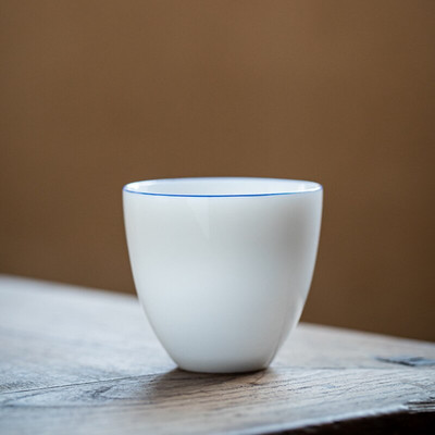 Boutique Sweet White Porcelán teáscsészék Thin Tire Master Cup egytálka kis teáscsésze Kung Fu tea teakóstoló boros ital