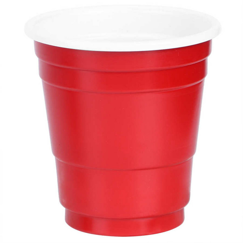 50 buc 55 ml cești de plastic de unică folosință, cafea, bere, ceașcă roșie de băut, calitate fiabilă, la birou, lapte, cafea, bere de masă