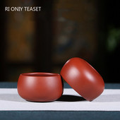 2 buc/set Yixing, realizat manual, ceașcă de ceai din lut violet, bol de ceai autentic Dahongpao, de călătorie, portabil Pu'er Master Cup, set de ceai chinezesc 40 ml