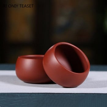 2 τεμάχια/σετ Yixing Χειροποίητο Μωβ Πήλινο Φλιτζάνι Τσαγιού Αυθεντικό Dahongpao Tea Bowl Travel Portable Pu\'er Master Cup κινέζικο σετ τσαγιού 40ml