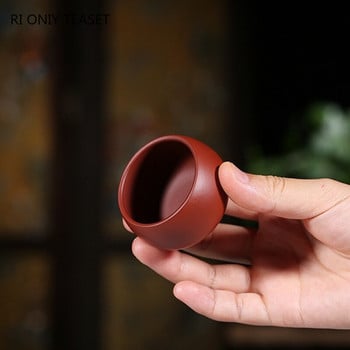 2 τεμάχια/σετ Yixing Χειροποίητο Μωβ Πήλινο Φλιτζάνι Τσαγιού Αυθεντικό Dahongpao Tea Bowl Travel Portable Pu\'er Master Cup κινέζικο σετ τσαγιού 40ml