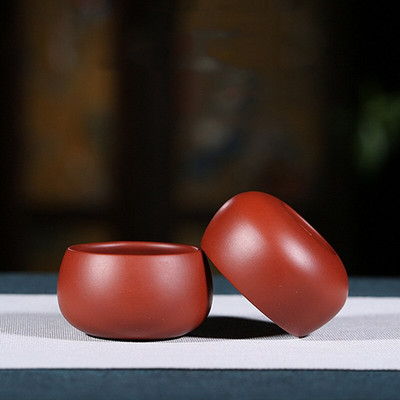 2 buc/set Yixing, realizat manual, ceașcă de ceai din lut violet, bol de ceai autentic Dahongpao, de călătorie, portabil Pu'er Master Cup, set de ceai chinezesc 40 ml