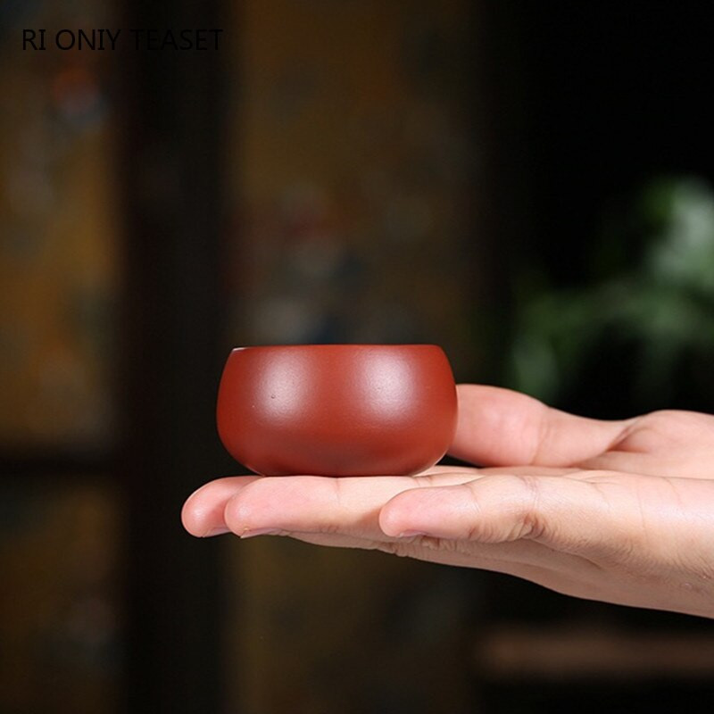 2 buc/set Yixing, realizat manual, ceașcă de ceai din lut violet, bol de ceai autentic Dahongpao, de călătorie, portabil Pu'er Master Cup, set de ceai chinezesc 40 ml
