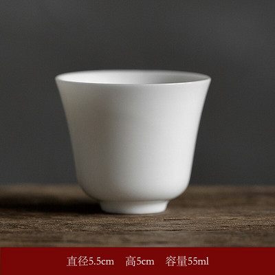 Boutique Dehua fehér porcelán teáscsésze Jáde porcelán kis mesterpohár otthoni kerámia személyes csésze Kung Fu Pu'er teáscsésze ital