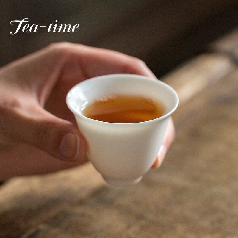 Boutique Dehua fehér porcelán teáscsésze Jáde porcelán kis mesterpohár otthoni kerámia személyes csésze Kung Fu Pu'er teáscsésze ital