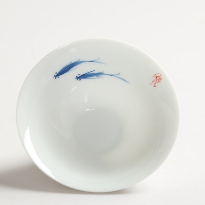 Teáscsésze Kerámia Kung Fu teáscsésze Kézzel festett kerámia fehéráru teáskészlet Nosztalgikus antik típusú csésze MasterCup egyszemélyes retro stílusú csésze