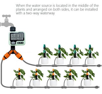 Голям екран Цифров автоматичен таймер за поливане Система за градинско поливане Контролер за балкон Интелигентна система за капково напояване