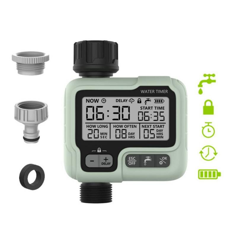 Nagy képernyős digitális automatikus öntözési időzítő kerti öntözőrendszer erkélyvezérlő intelligens csepegtető öntözőrendszer
