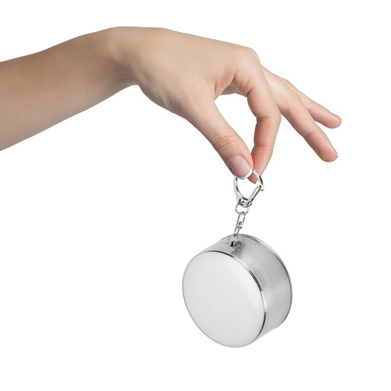 Nerūdijančio plieno sulankstomas puodelis su raktų pakabuku kempingas nešiojamas teleskopinis puodelis lauko kelionėms patogus vandens puodelis su vyno taure dangteliu