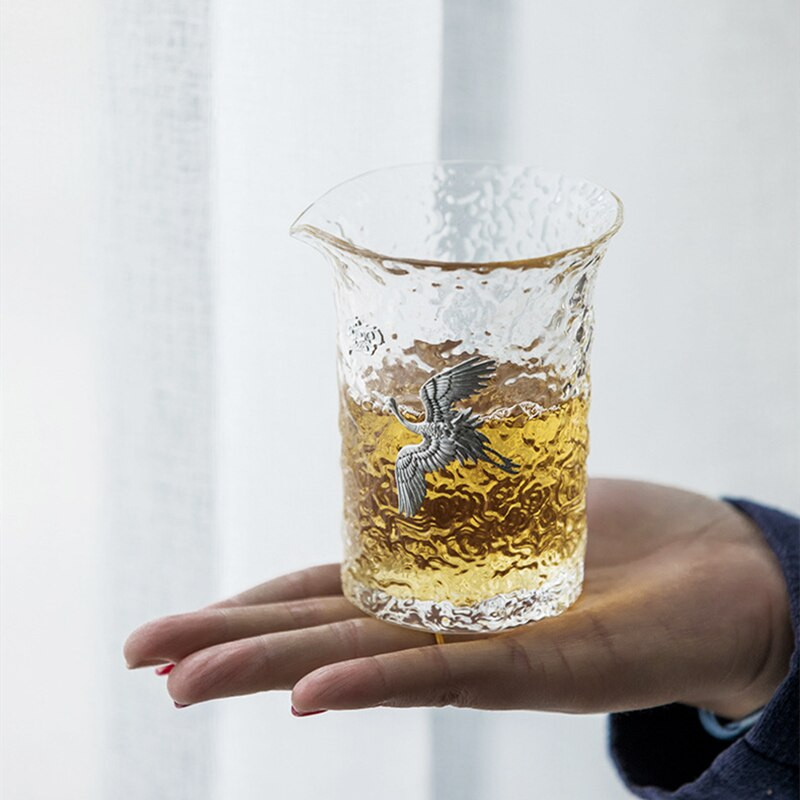 Kínai felhőüveg vásári csésze daru teásbögrék Kung fu tea tengeri teáscsésze teásedény átlátszó vintage teaszertartási edény