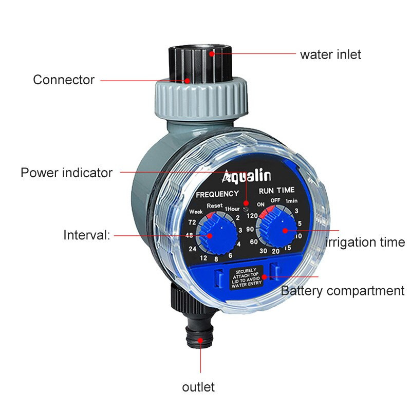 Afișaj LCD automat Temporizator de udare Electronic Home Garden Plant Gazon Water Timer Controler pentru irigare Grădină
