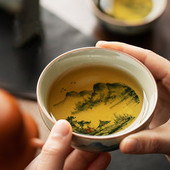 Kézzel festett pu er tál csésze kínai antik táj kerámia Jingdezheng csészék teáscsésze készlet teásedény hajó bögrék teaszertartáshoz