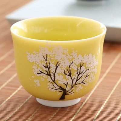 Japán varázslatos sakura csésze hideg hőmérsékletű színváltó teáscsésze kerámia kung fu egypohárszett Különleges ajándék barátoknak