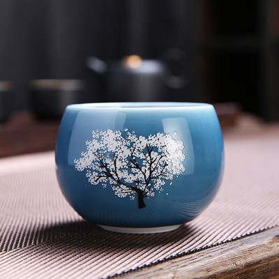 Japán varázslatos sakura csésze hideg hőmérsékletű színváltó teáscsésze kerámia kung fu egypohárszett Különleges ajándék barátoknak
