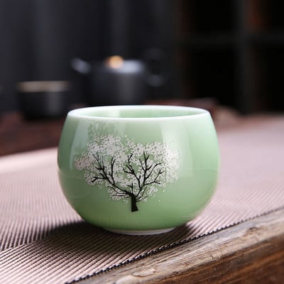 Japán varázslatos sakura csésze hideg hőmérsékletű színváltó teáscsésze kerámia kung fu egypohárszett Különleges ajándék barátoknak
