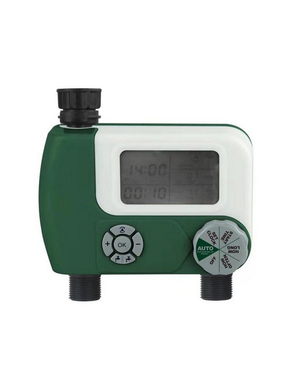 Elektronikus kerti öntözési időzítő kettős interfészes öntözésvezérlő automata tömlő digitális időzítő öntözés öntöző eszköz