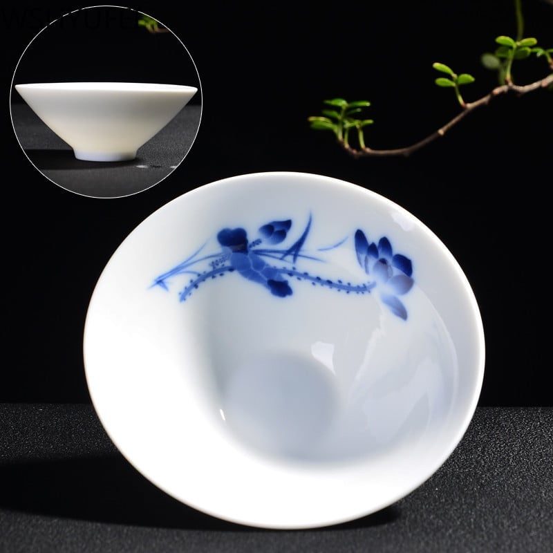 Kiniškas mėlynos ir baltos spalvos porcelianinis arbatos dubuo Arbatos rinkinys mažas arbatos puodelis Kelioninis nešiojamas arbatos rinkinys Buitiniai gėrimo indai WSHYUFEI