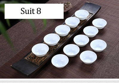 Chinse Kung Fu Cups Fehér kis teástál 12db 28ml