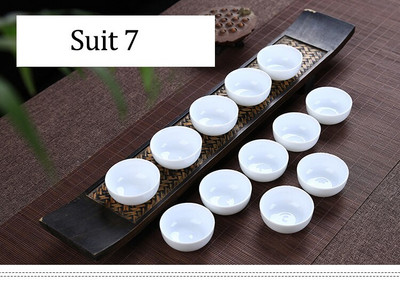 Chinse Kung Fu Cups Fehér kis teástál 12db 28ml