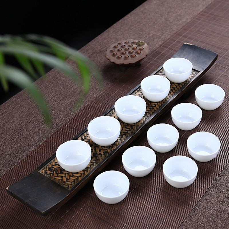 Chinse Kung Fu Cups Fehér kis teástál 12db 28ml
