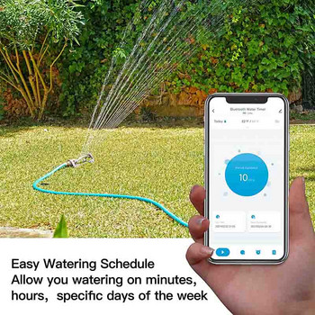 Tuya WiFi Water Timer Αυτόματο ποτιστικό μηχάνημα άρδευσης Έξυπνο σύστημα καταιονισμού στάγδην άρδευσης Χρονοδιακόπτης ελεγκτής νερού κήπου