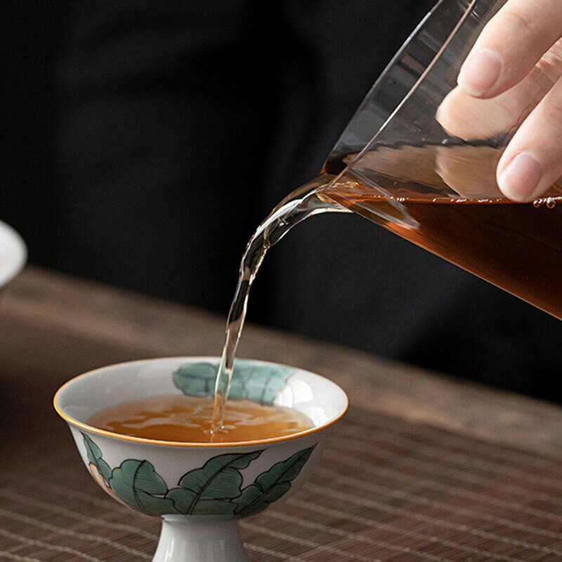 70 ml Retro fehér porcelán minta teáscsésze kézzel festett serleg kis mesterpohár háztartási kung fu tea chazhan teásedény ceremónia
