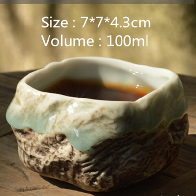 Vintage teáscsésze Pu'er Qing kerámia teáscsészéhez 100 ml-es kis teástál mesterkupa Kung Fu teáskészlet