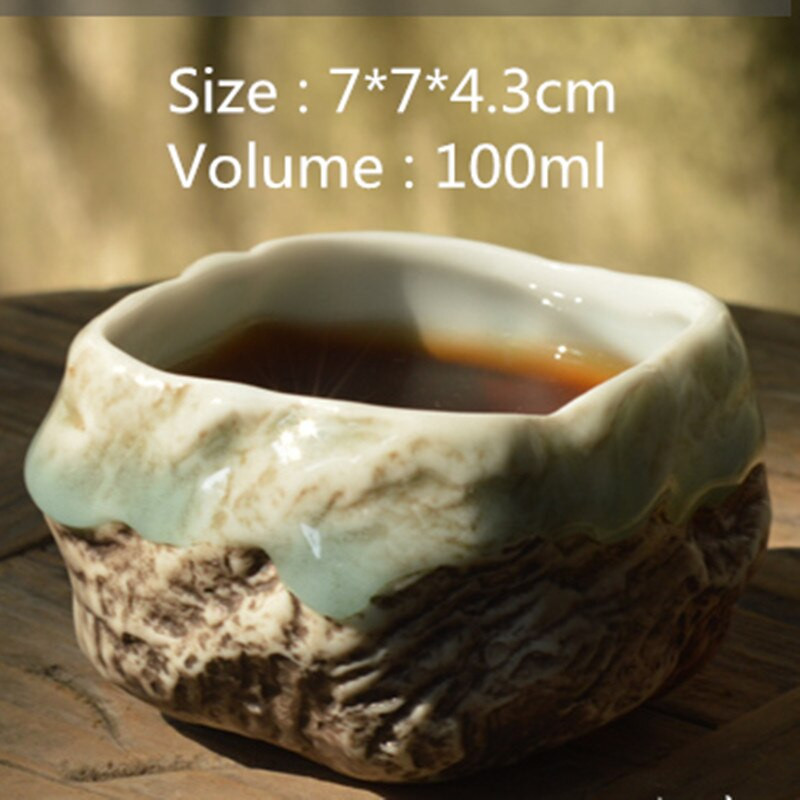 Vintage teáscsésze Pu'er Qing kerámia teáscsészéhez 100 ml-es kis teástál mesterkupa Kung Fu teáskészlet