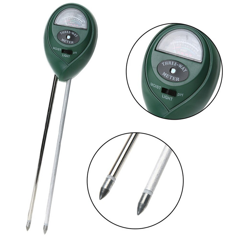 PH matuoklis skaitmeninis dirvožemio testeris namams 3 viename dirvožemio drėgmės jutiklis vazoniniams augalams gėlių drėgmės matuokliui