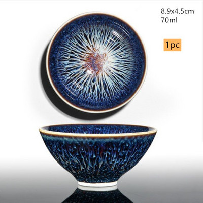 Jianzhan kínai dal-dinasztia stílusa Jian edény teáscsésze Retro kerámia teáscsésze kék kerámia teástál Otthoni teásedény Mestercsészék