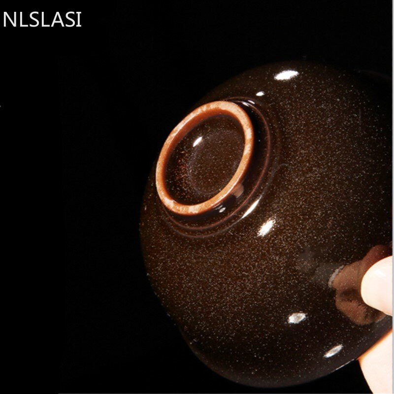 Jianzhan kínai dal-dinasztia stílusa Jian edény teáscsésze Retro kerámia teáscsésze kék kerámia teástál Otthoni teásedény Mestercsészék