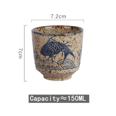 Japán stílusú vintage buborékos teáscsésze kerámia, kézzel készített kis porcelán bögrék mesteri szertartásos csészék Teaház étterem edények
