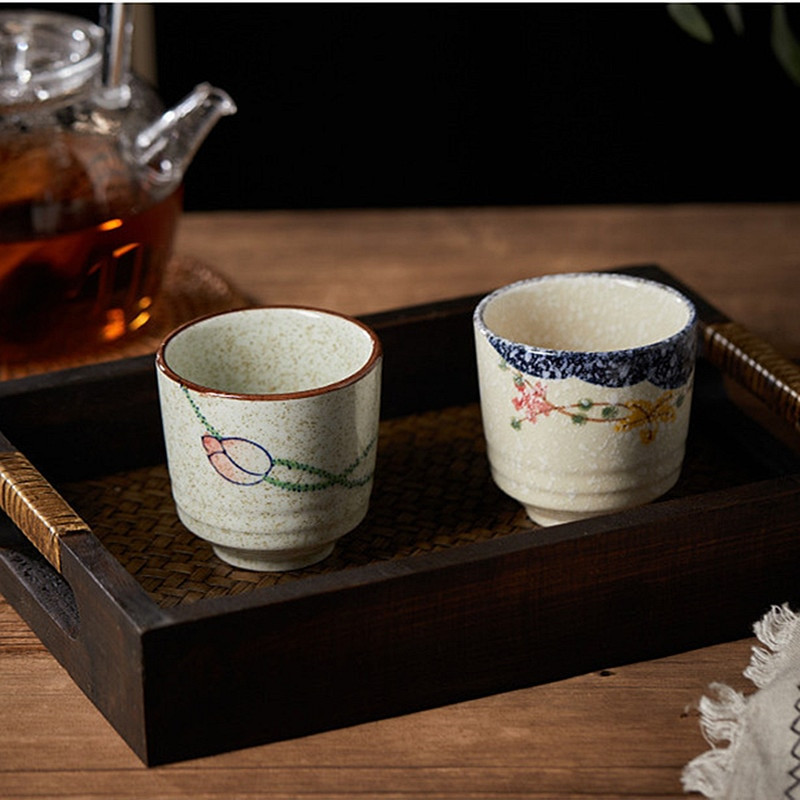 Japán stílusú vintage buborékos teáscsésze kerámia, kézzel készített kis porcelán bögrék mesteri szertartásos csészék Teaház étterem edények