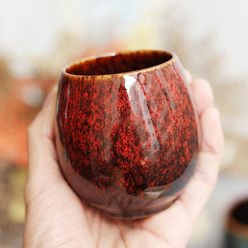 CHANSHOVA 130/150 ml Kínai retro kerámia teáscsésze Kemence csere textúra magas hőmérsékletű égethető kávés bögre Kínai porcelán H338