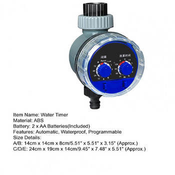 1 σετ ψηφιακό χρονοδιακόπτη νερού Excellent Mini Automatic Water Timer Home Garden Ball Valve Irigation Timer for Farm Garden Tool