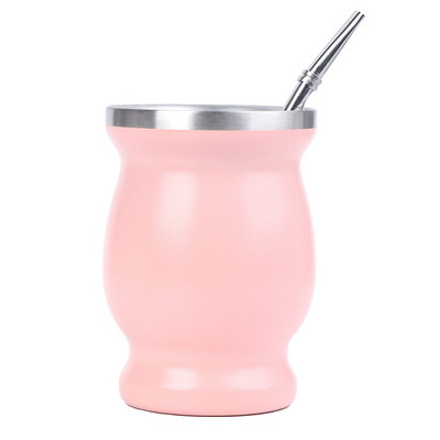 Чаша Мате 304 неръждаема стомана 8 унции Аржентинска тиква йерба мате с бомбили