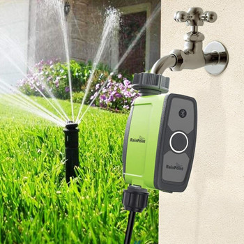Χρονοδιακόπτης νερού κήπου Αυτόματο Bluetooth Σύστημα καταιονισμού οικιακού ποτίσματος Ρυθμιζόμενος ρυθμός ροής Ελεγκτής άρδευσης αδιάβροχο