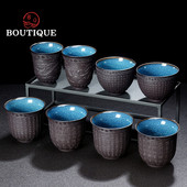 Boutique Zisha šalica za čaj velikog kapaciteta Ručno izrađena reljefna Sutra u obliku srca Art Tea Jianzhan Kineska zdjela za čaj Čajni set Dodaci Master Cup