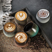 Keraminis arbatos puodelis kavos puodelis vandens stiklinis bokalas alus Zen Kung Fu Drink Cup espreso puodelis Didelės talpos 230 ml ir 180 ml gėrimų indai